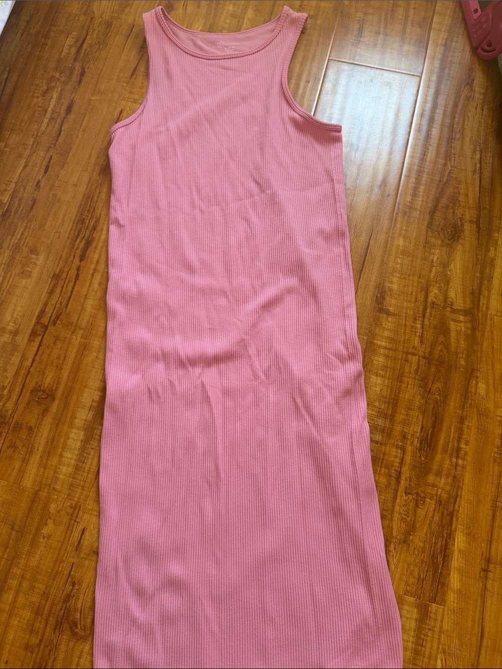 No Boundaries Ribbed Sleeveless Maxi Dress - Pink